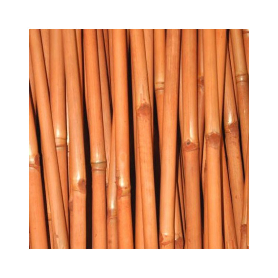 6 x Cannes de Bambou Teinté Orange Ht 200 cm x Diam 5-6 cm
