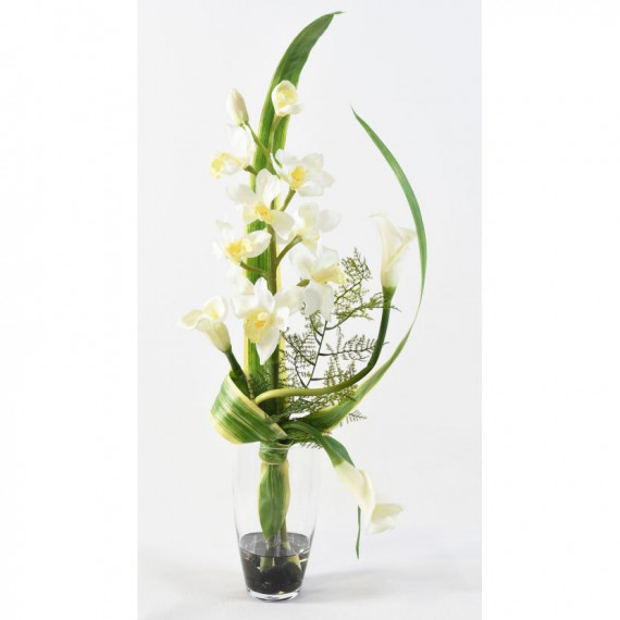 Bouquet Exotique Blanc Artificiel