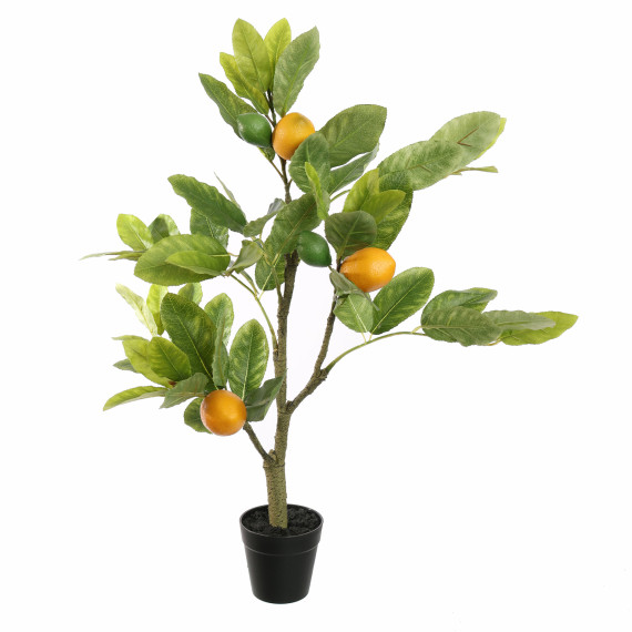 Citronnier 55cm artificiel avec fruits