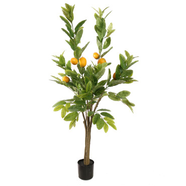 Citronnier 120cm artificiel avec fruits