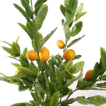 Citronnier 120cm artificiel avec fruits